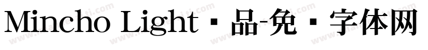 Mincho Light样品字体转换
